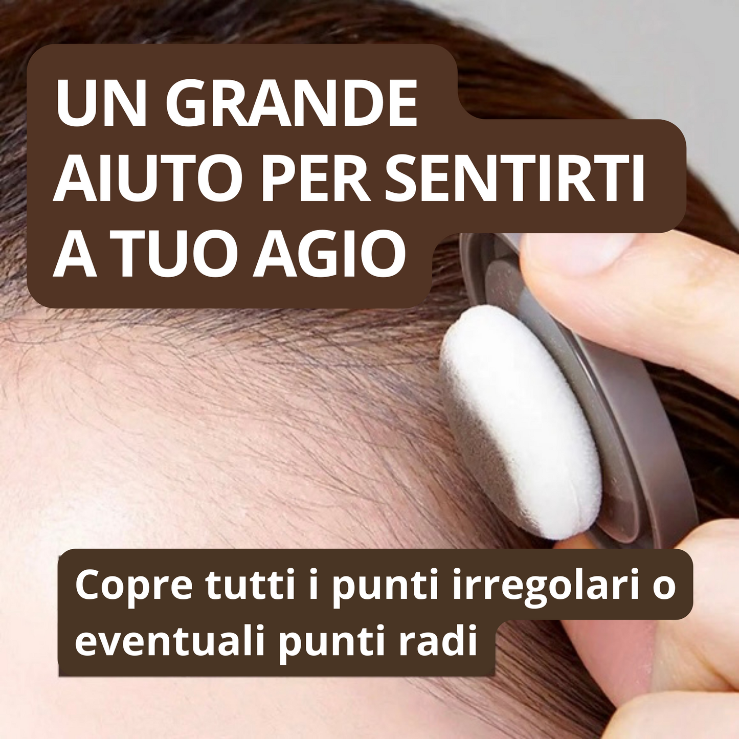 CORRETTORE IN POLVERE MINERALE WATERPROOF PER L' INFOLTIMENTO DEI CAPELLI RADI